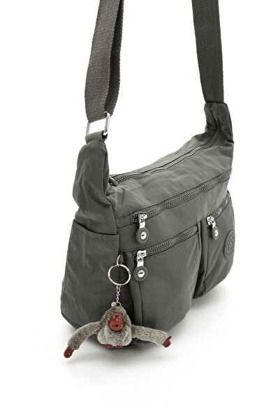 Sanmorris Dark Gray Women's Shoulder Bag - Large Size, Water Resistant, Parachute Fabric