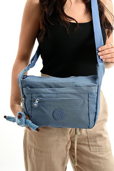 Sanmorris Blue Colored Women's Shoulder Bag - Water Resistant, Crossbody, Multi-Compartment