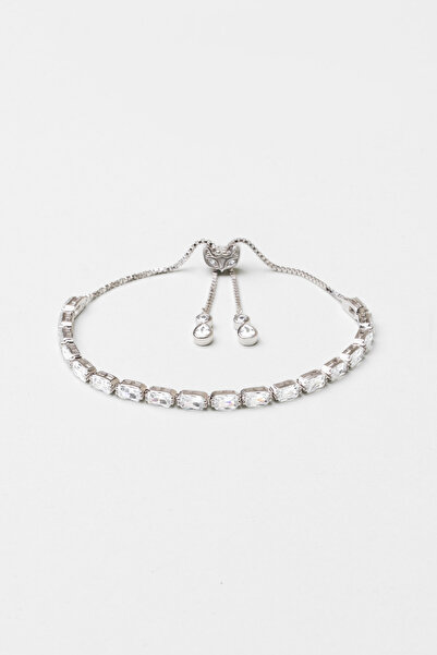 So CHIC... Euphoria 18 Ayar Beyaz Altın Kaplama Ayarlanabilir Gümüş Bileklik