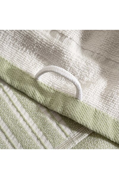 Ecocotton Elis 3-шаровий рушник для витирання рук, 100% органічна бавовна, фарбована, спеціальне плетіння, світло-зелений-кремовий, 40X60 см