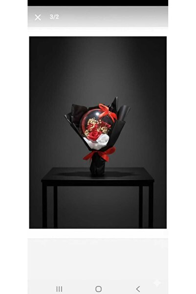 YASİMA DÜŞ Balonu Siyah Gül tüy dekorlu Hediyelik Kutulu Özel Gün Buketi Sevg...