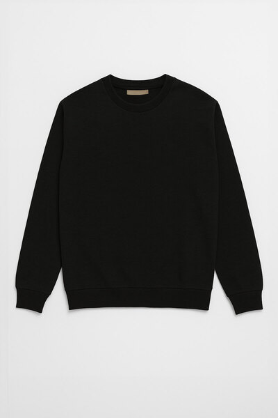 MARKAPIA Мъжка велосипедна блуза с обло деколте, черна