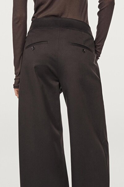 Massimo Dutti Geniş paça pilili pantolon