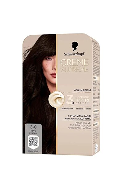 Schwarzkopf Creme Supreme Saç Boyası 3-0 Koyu Kestane