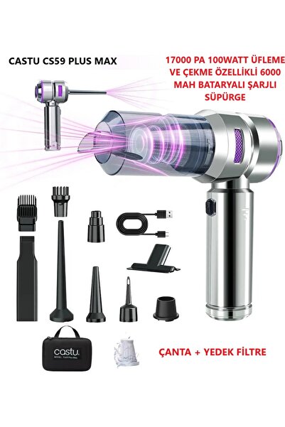 LENSUN 16000pa Güçlü Portatif Vakumlu Kablosuz Üflemeli Mini Araç Süpürgesi