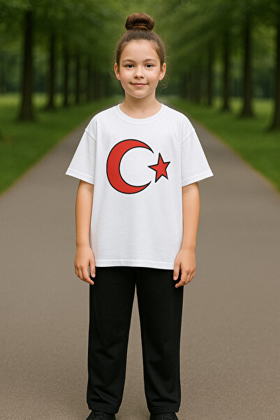 minikiss Μπλουζάκι Moon Star με τουρκική σημαία Moon Star με τύπωμα Παιδικό μ...