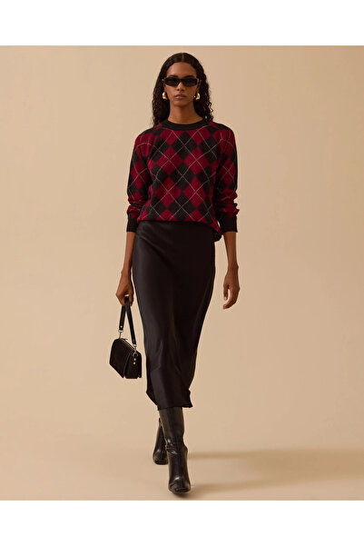 SEÇİL Geometrik Desenli Triko Kazak