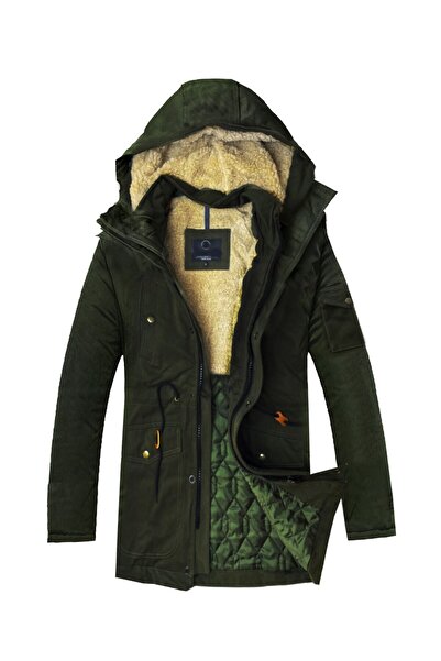 alaska the last frontier Slim Fit Kalın Kürklü Parka Kaban