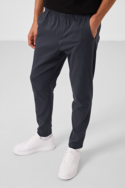TOMMY LIFE Gri Standart Fit Dokuma Hafif Esnek Chino Erkek Pantolon - 82180