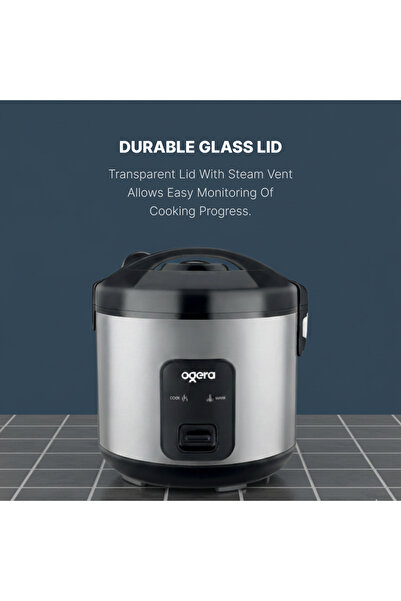 Ogera 1.8 L Electric Rice Cooker OG9503RC | 700 W Fast-Heating Cooker, Cook & Keep-Warm