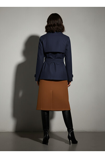 Ceylen Yeni Sezon Kuşaklı Kısa Trençkot