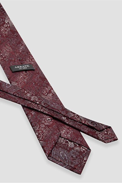 Abbate Вратовръзка 8 см от микрофибър полиестер с червен десен за мъже
