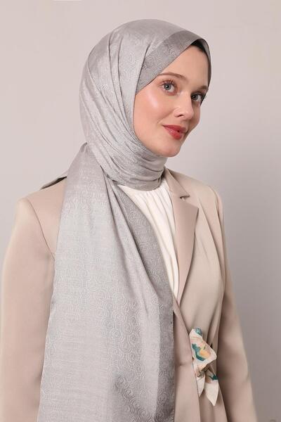 Levidor Шаль з монограмою, сірий - Halka