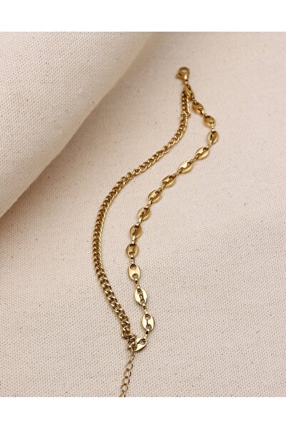 LA PERRY ACCESSORIES 2-Piece Steel Gold Chain Bracelet