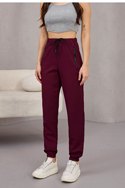 alanora Women's High Waist Lycra Jogger Elastic Waist Pants