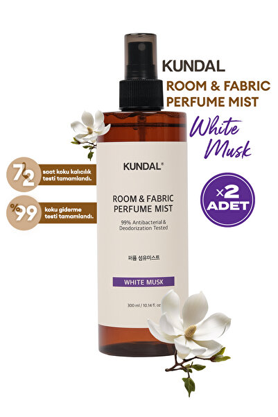 Kundal Oda ve Kumaş Kokusu Room & Fabric Perfume Mist (White Musk) 300 ml