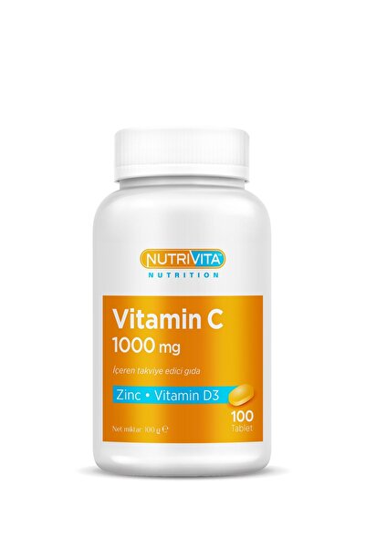Nutrivita Nutrition 1000 Mg Vitamin C (Zinc+Vitamin D) - 100 Tablets