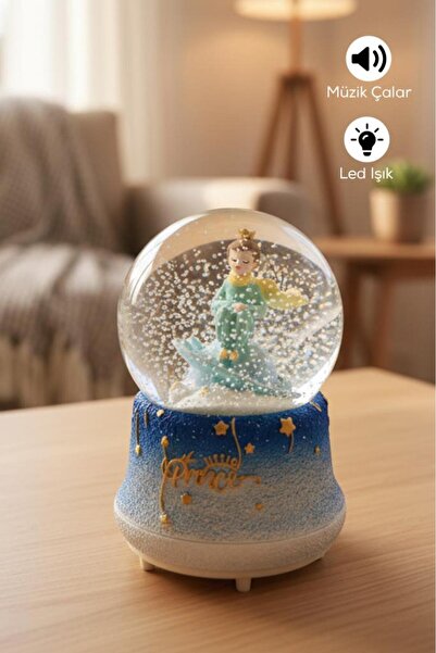 DEMPOWER Küçük Prens Gezegen Temalı Müzikli LED Işıklı Kar Küresi