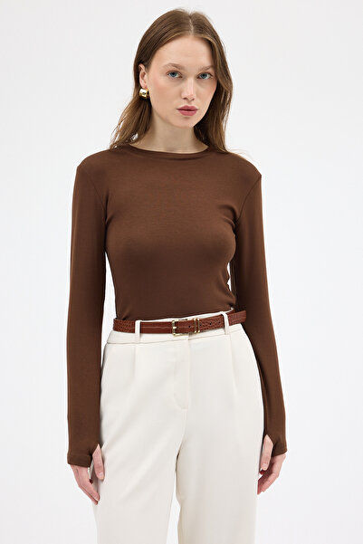 Rays Къса блуза с разкроени ръкави от мека вискозна материя 8162A