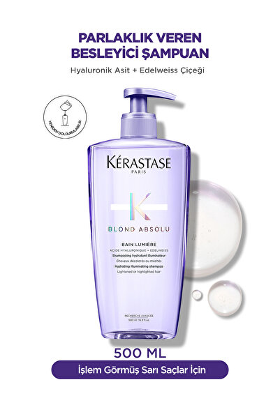 Kerastase Blond Absolu Bain Lumiere Işlem Görmüş Sarı Saçlar Için Parlaklık Veren Şampuan 500 ml 500