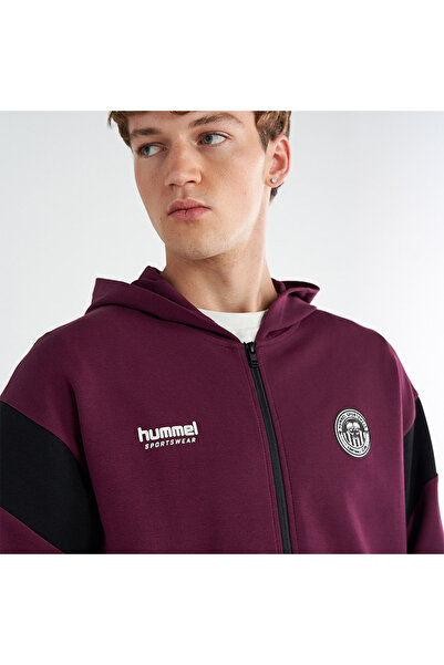 hummel Glex Erkek Bordo Kapüşonlu Ceket