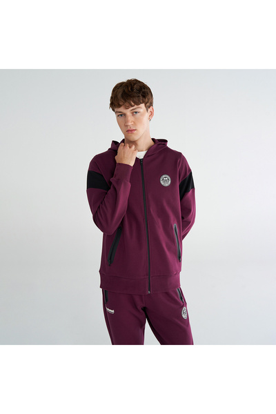 hummel Glex Erkek Bordo Kapüşonlu Ceket