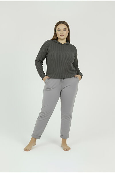 Bravie Φούτερ μεγάλου μεγέθους με διπλό πόδι, γκρι 2020