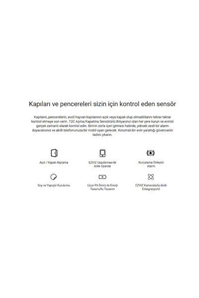 EZVIZ CS‑T2C: Kapı/Pencere Açma/Kapama Sensörü — Anlık Uyarılar, Kolay Kurulum ve Uzun Pil Ömrü