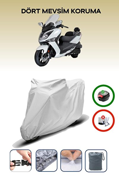 Breen Compatible with Sym Joymax 250i ABS GRAY MOTORCYCLE BRAND REAR BAG