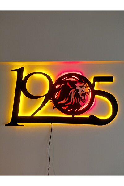 SENVESER 1905 Taraftar Tablosu Ahşap Led Işıklı Duvar Tablosu Siyah Mdf , 3m ...