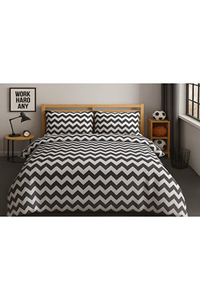 Loova طقم غطاء لحاف مزدوج الحجم، غطاء لحاف + ملاءة مرنة + غطاء وسادة، نمط متع...