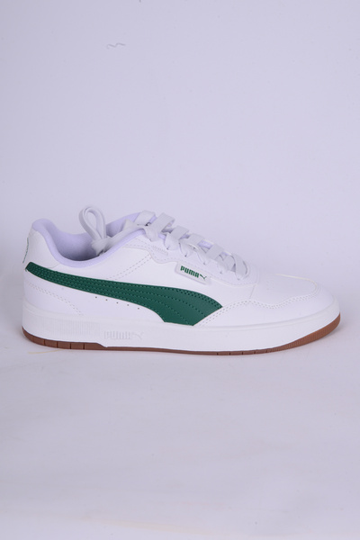 Puma 389371-11 Court Ultra Lite Deri Rahat Taban Bağcıklı Rahat Hafif Esnek Beyaz-Yeşil Günlük Unise