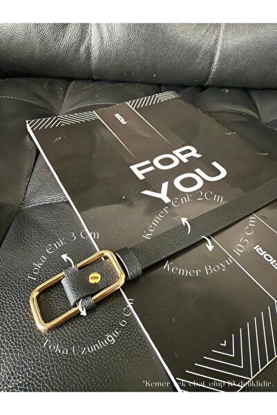 Fiori Dikdörtgen Tokalı Kadın Pantolon Kemeri, Ceket Kemeri, Gömlek Kemeri, E...