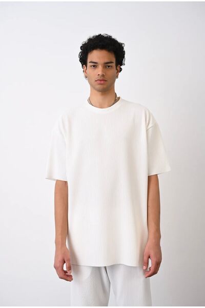 İLKCET MODA Tricou otoman supradimensionat premium pentru bărbați