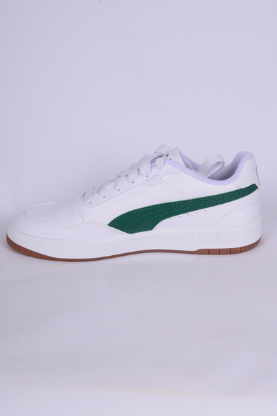 Puma 389371-11 Court Ultra Lite Deri Rahat Taban Bağcıklı Rahat Hafif Esnek Beyaz-Yeşil Günlük Unise