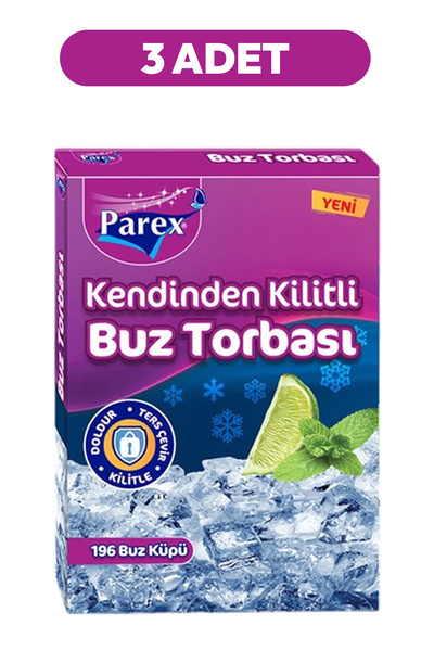 Parex أكياس ثلج ذاتية الغلق مكونة من 3 قطع