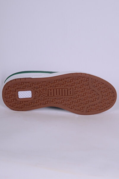 Puma 389371-11 Court Ultra Lite Deri Rahat Taban Bağcıklı Rahat Hafif Esnek Beyaz-Yeşil Günlük Unise