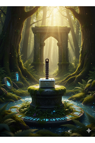 Cosmic Star Thor’un Çekici Mjolnir Marvel Temalı Anahtarlık – Özel Tasarım Hediyelik | 3D Baskı Koleksiyon Ürünü