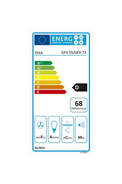 Teka GFH 55 Ankastre Canopy Aspiratör, 55 cm, Inox