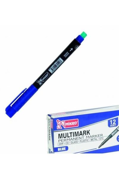 Mikro Mk-419 S Permanent Marker Silgili Cd Kalemi 12'li Mavi