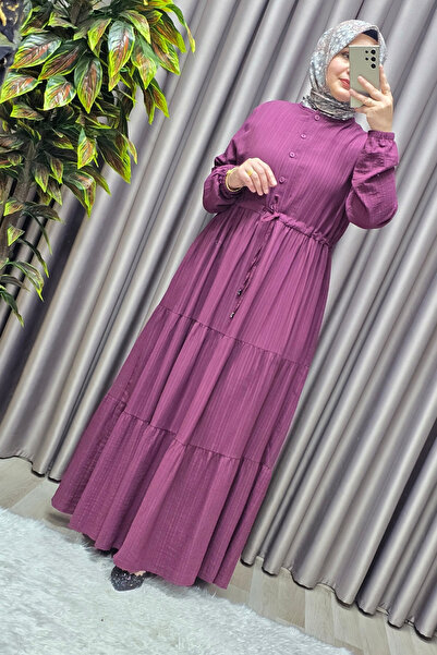 Elmas Tesettür Γυναικεία Ρούχα Μασούρι Φόρεμα Μεγάλου Μεγέθους Γκοφρέ