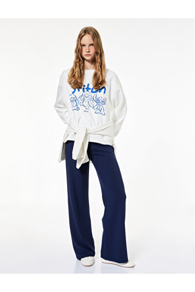 Koton Stitch Licensed Crew Neck Printed Oversize Sweatshirt