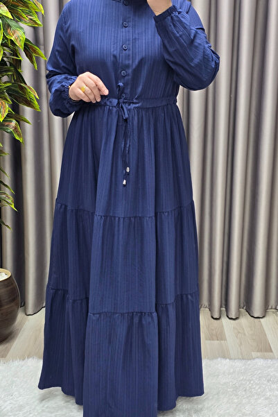 Elmas Tesettür Γυναικεία Ρούχα Μασούρι Φόρεμα Μεγάλου Μεγέθους Γκοφρέ