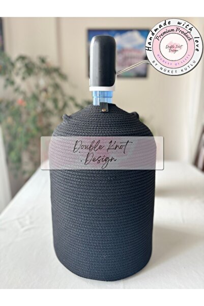 DOUBLE KNOT DESİGN Damacana Kılıfı Dekoratif Sepet - Organizer Hasır Jüt Tres...