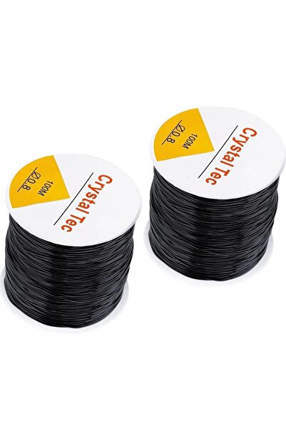 yiğit aksesuar 1 брой 0,8 мм черна 100 метра силиконово покрита гъвкава гумен...