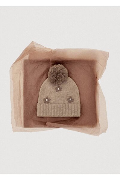 MANGO Baby Çiçek desenli püsküllü bere