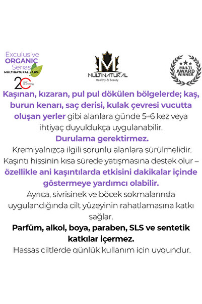 multinatural Saç Dibi & Cilt & Vucut Derisi Kepek,, Ve E.gzama karşıtı Krem 100 ml