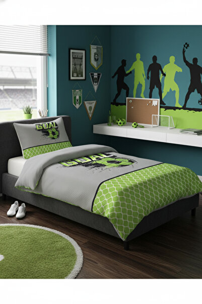 Evmila Futbol Desenli, Baskılı Tek Kişilik ve Çocuk Pike Takımı