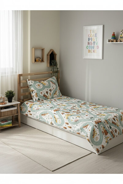 Evmila Yol Desenli, Baskılı Tek Kişilik ve Çocuk Pike Takımı