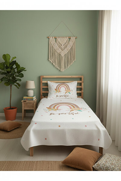 Evmila Rainbow Patterned, Printed Single and Children's Pique Set